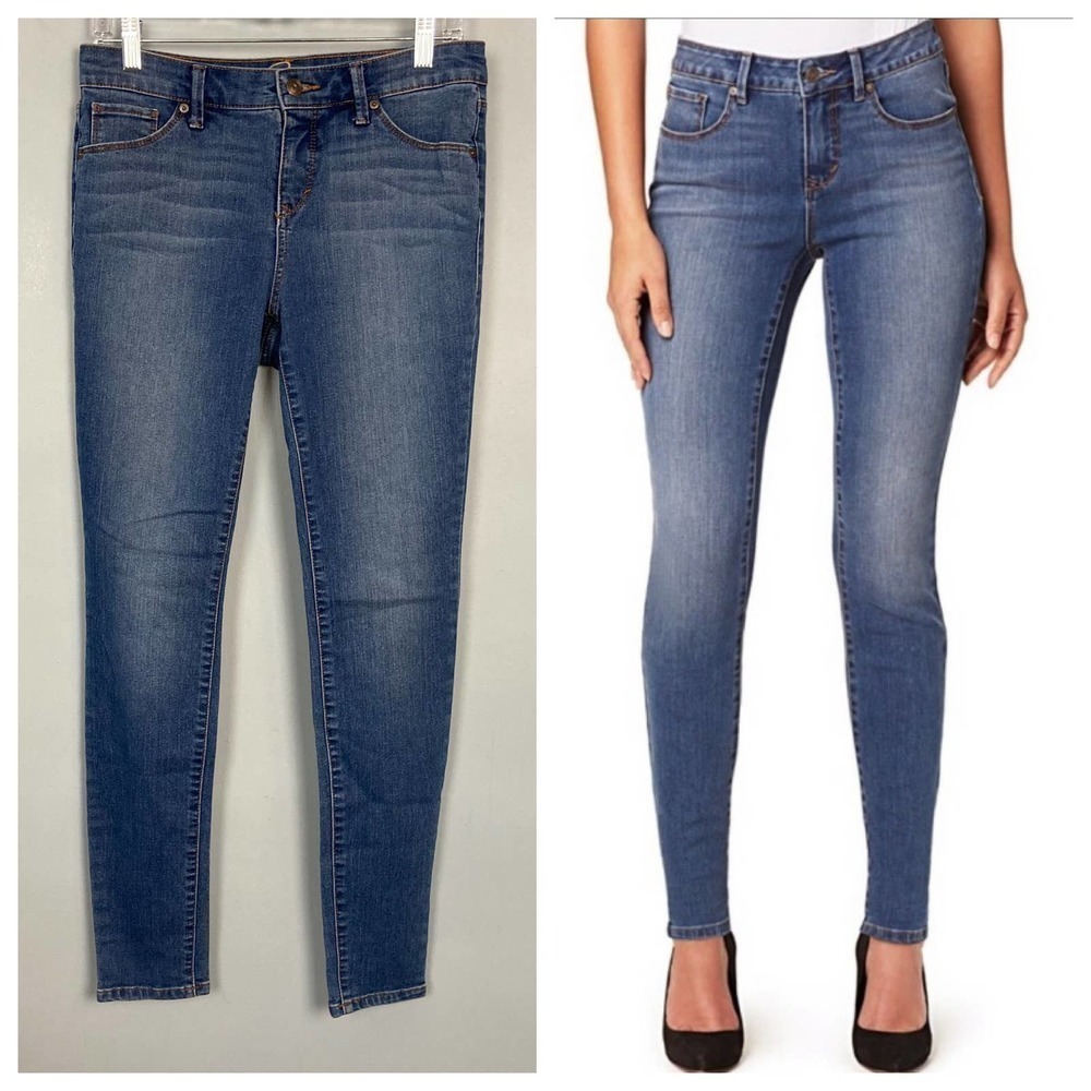 𝅺miracle Jean Faith Skinny Medium Wash Stretch Slimming Jeans Women's Size 4